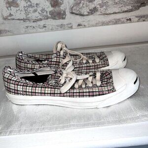 Unworn New Converse Jack Purcell Plaid Sneaker Shoes Mens 9 5 Womens 11